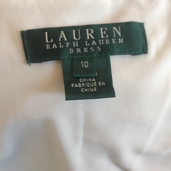 Lauren Ralph Lauren sleeveless color block shift dress white blue and black - Picture 4 of 11